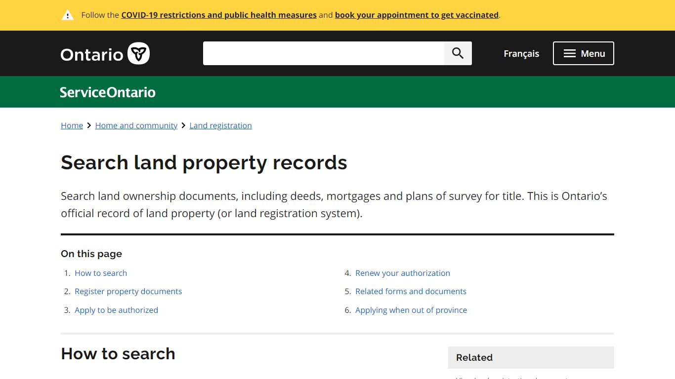 Search land property records | ontario.ca